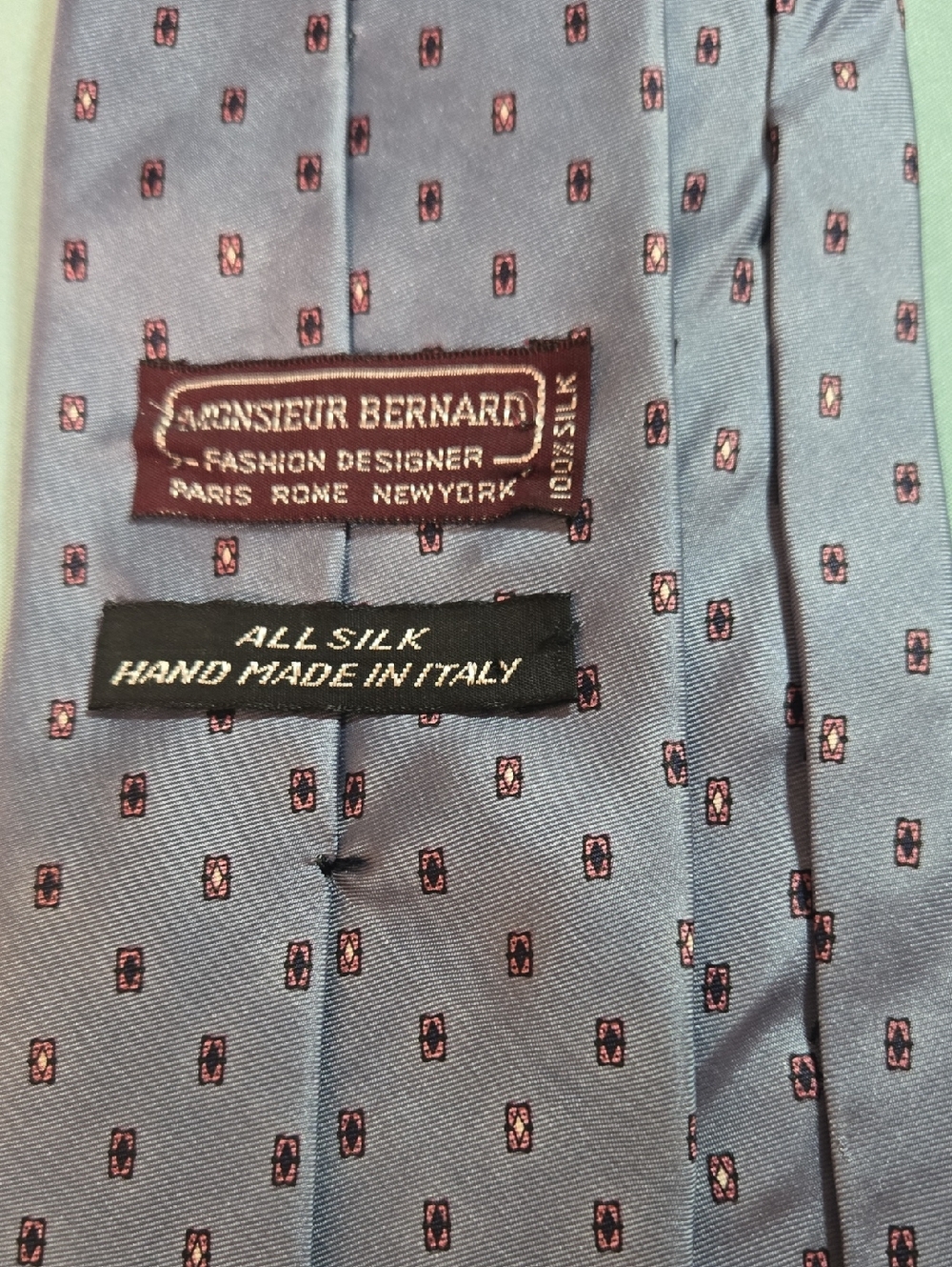 Blue Silk Tie - Handmade in Italy